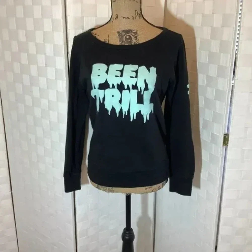 Mallratz been trill black sweatshirt size XS